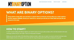 Desktop Screenshot of mybinaryoption.com