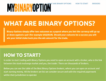Tablet Screenshot of mybinaryoption.com